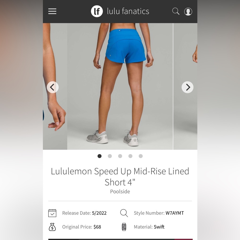 Lululemon speed up size 8 poolside